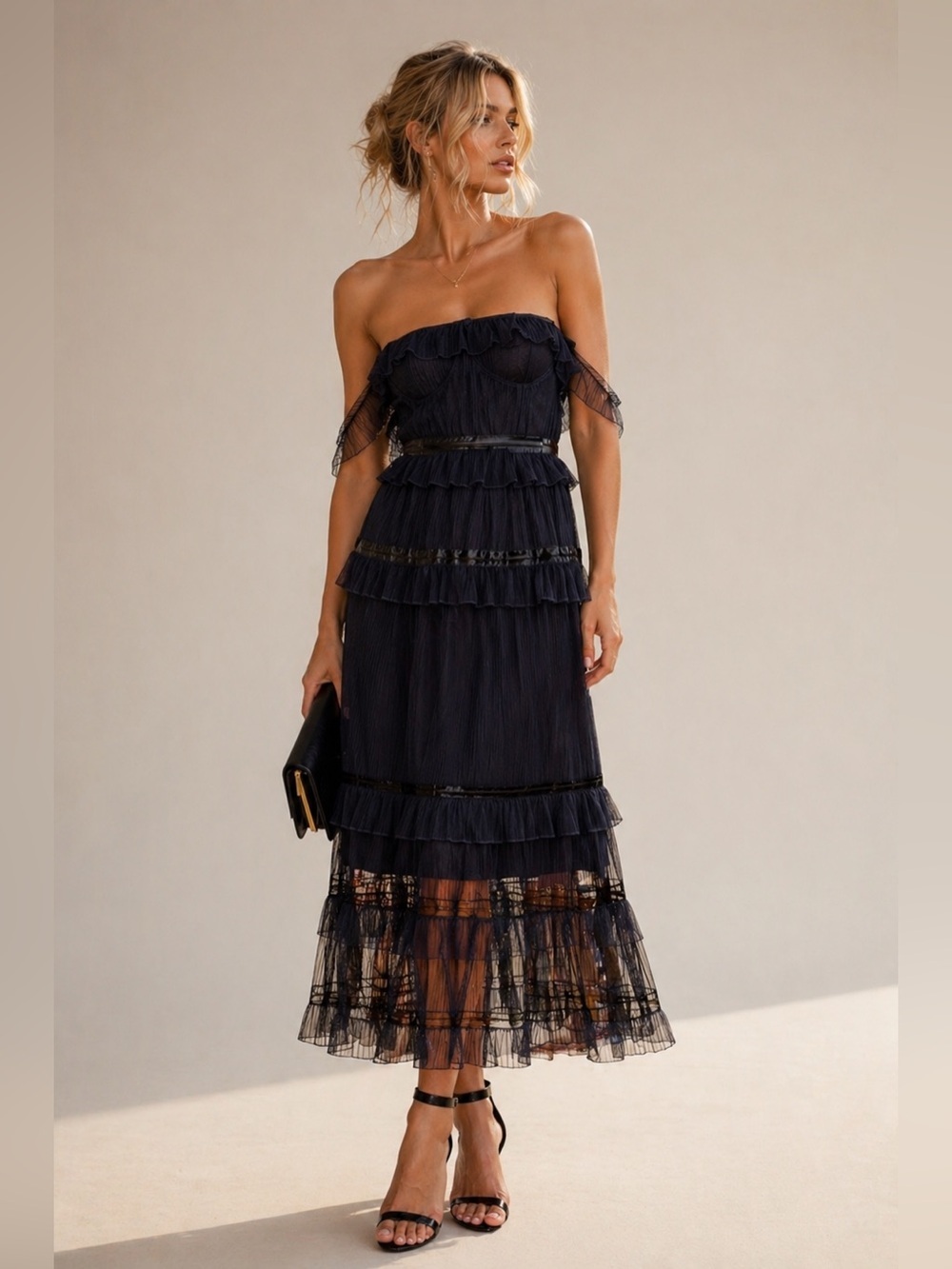 Jonathan Simkhai Runway Strapless Tulle Dress Silk Lined Size 6 NYFW